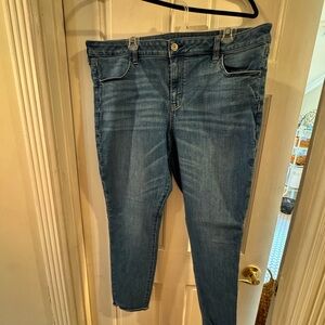 American Eagle Outfitters Blue Ankle Cropped Jeans